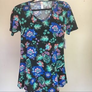 Lularoe Perfect T - Black/Blue/Green/Pink Floral